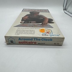 1970s AROUND the CLOCK SOLITAIRE Old Stock Board Game Edu-Game FACTORY SEALED
