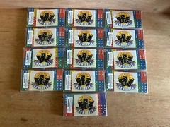 Domino Double Six Dominoes Set 28 Tiles Multi Color Dragon Lot of 12 Complete