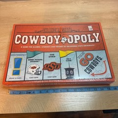 Oklahoma State Cowboy-Opoly Board Game & Playing Cards Set OSU Late for the Sky