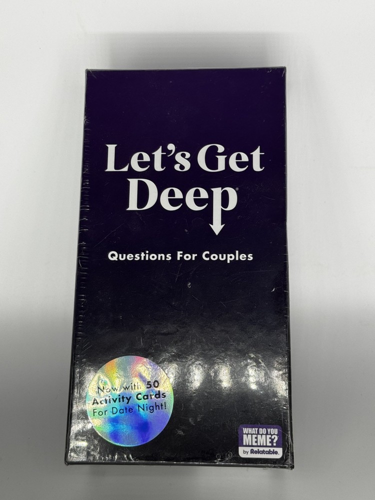 Lets Get Deep Questions for Couples Game Card Game New Sealed