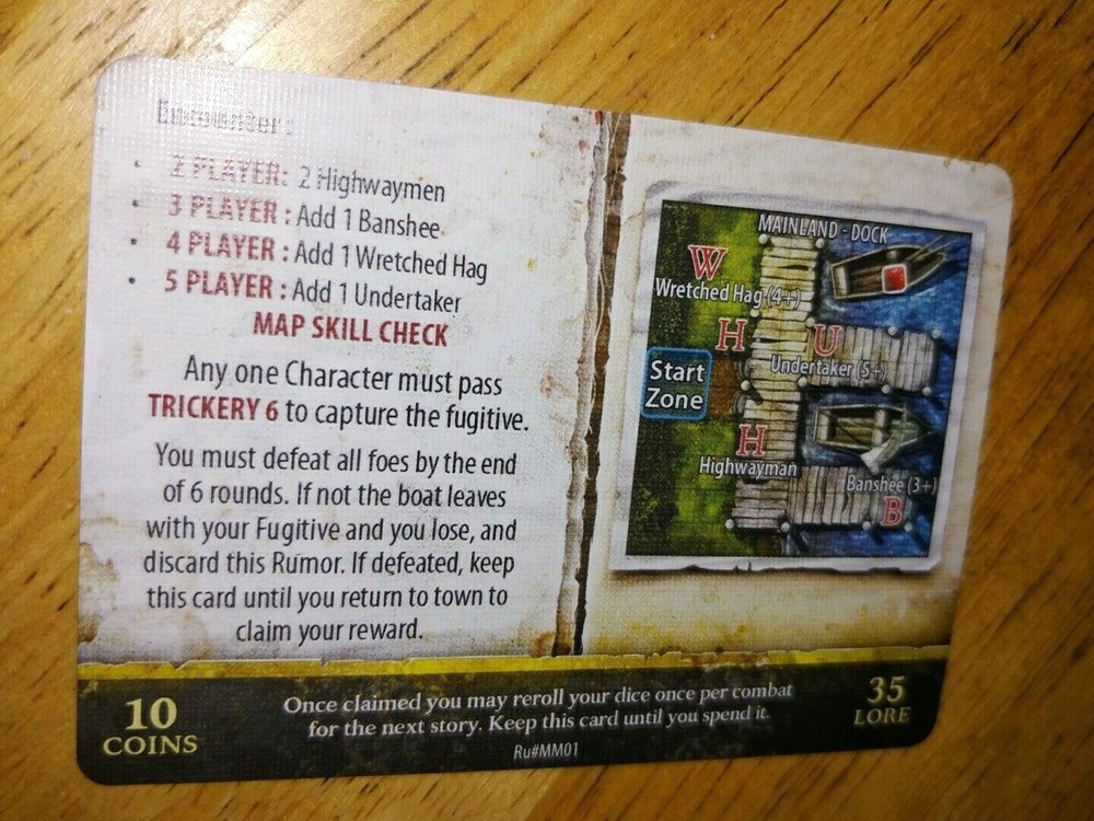 Folklore: Affliction Dark Tales Wanted Man vs Meeple Season 3 Kickstarter Promo