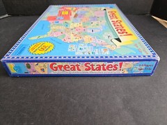 Vintage Great States Board Game – Complete – Open Box