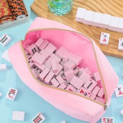 Empty Mahjong Bag Thickened American Mahjong Tiles Bag with Zipper Storage Po…