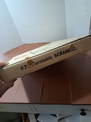 Vintage #71 Turntable SCRABBLE Crossword Game Deluxe Revolving Board 100 Tiles