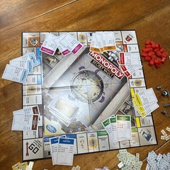 MONOPOLY Secret Vault Board Game Cat Dinosaur 99% Complete Missing Dice