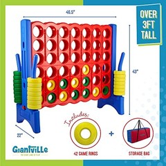 GIANTVILLE GIANT 4 IN A ROW CONNECT GAME 2024 VERSION RED/BLUE