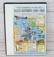 Victory Point Games, Malta Besieged 1940-1942, Solitaire Game, Complete-Punched