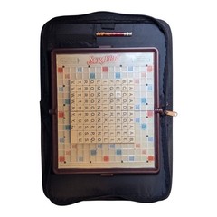 Scrabble Deluxe Travel Edition Board Game Hasbro Zipper CarryCase 100% Complete