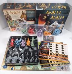 ANKH Board Game Core Set Used INCOMPLETE *See Notes* Box Damage CMON 2021