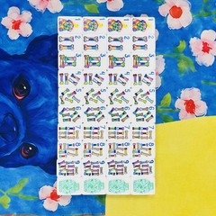 Dog Cute Colorful Design Mahjong Set 160 Tiles Premium Tiles Gift for Dog Lovers