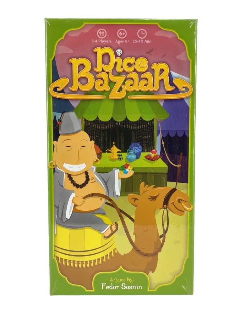 Dice Bazaar – Whatz Games Board Game New! 2-4 Players for Ages 6+. New Sealed