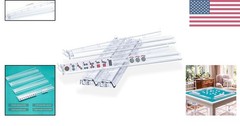 Compact White Acrylic Mahjong Rack and Pusher Set – 17.72 Inches, 4 Pack
