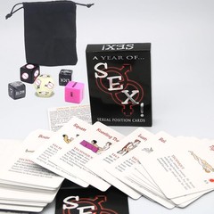 Auntzyj Sex 3 inches x 2 x 1 inch, Cards + 5 Glow-in-the-dark Dice
