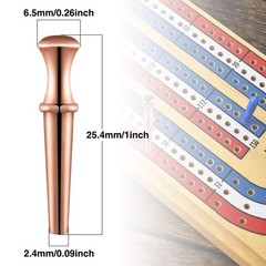 Gejoy 20 Pieces Metal Cribbage Board Pegs Fit 1/8 Holes inches, Silver