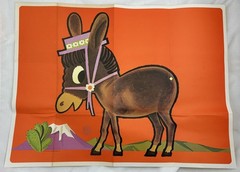 1967 Pin the Tail on the Donkey Game by Whitman Complete in Great Cond FREE SHIP
