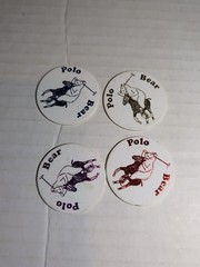 1993 Pog Pogs Lot Of 4 Polo Bear