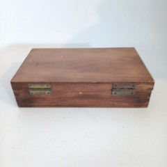 Vintage 28 Piece Domino Set In Walnut Wood Box Pacific Game Company With Papers
