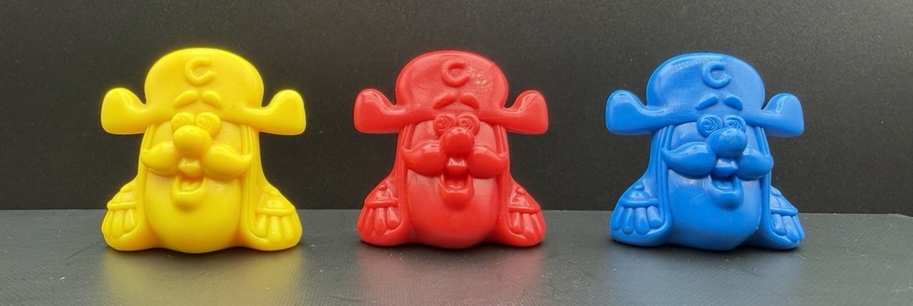 GoGo’s Crazy Bones Cap’n Crunch Complete Set of 3 Original Yellow Blue & Red