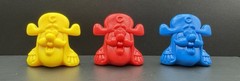 GoGo’s Crazy Bones Cap’n Crunch Complete Set of 3 Original Yellow Blue & Red