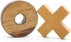 Stylish Wood Tic Tac Toe with X-O Pieces – Perfect Unisex Gift for Adults