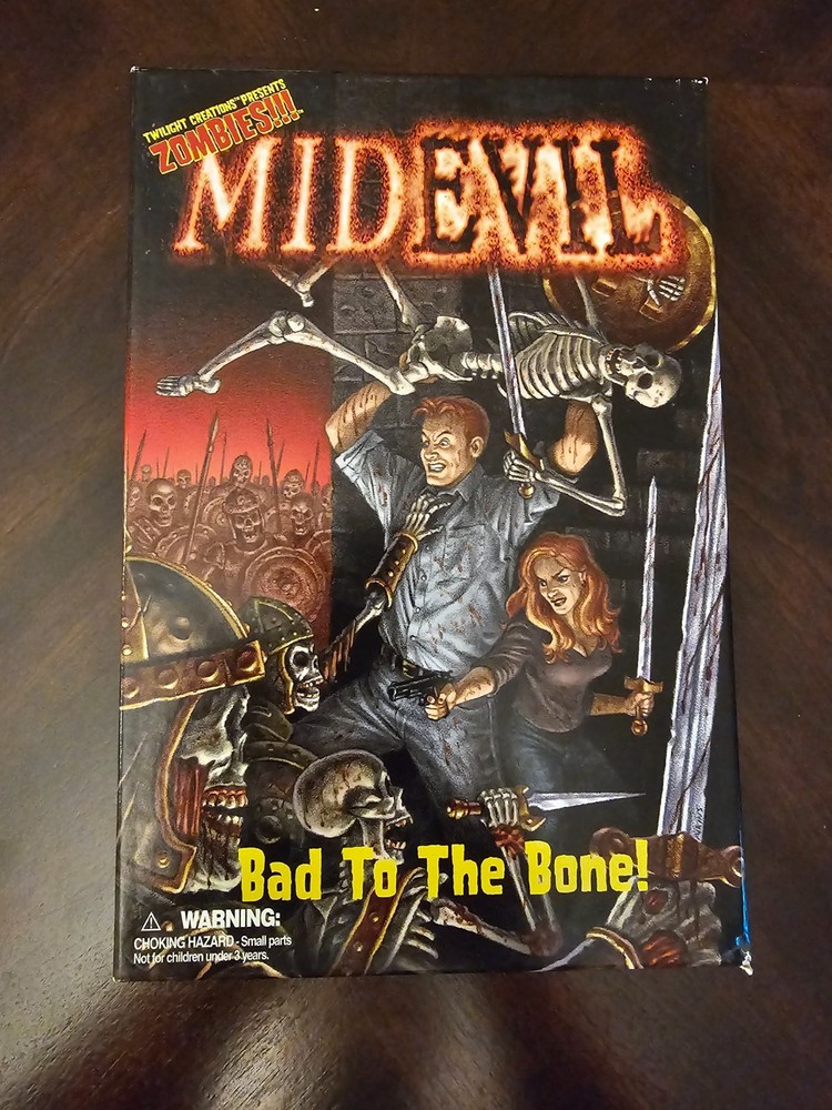 ZOMBIES!!! MIDEVIL Board Game (Twilight Creations, 2005) USED & COMPLETE