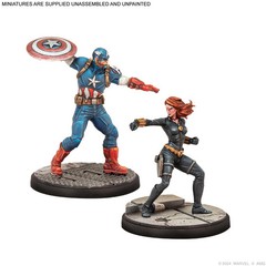 Marvel Crisis Protocol Avengers Affiliation Pack – Iron Man Cap Black Widow NEW