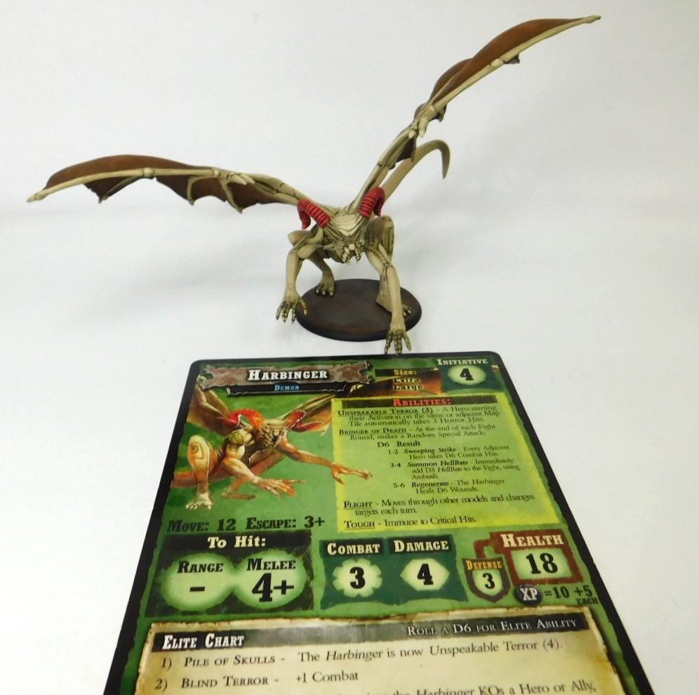 Well Painted FFP Shadows of Brimstone Harbinger Miniature & card No box