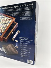 Scrabble Luxury Edition Rotating Wooden Board Game Winning Solutions – Brand New