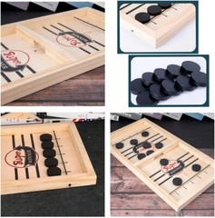Fast Sling Puck Game Wooden Hockey Table Game Foosball Winner Board Game, Gift.