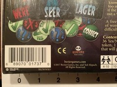 SEALED 2017 BEZIER GAMES WEREWORDS HIDDEN IDENTITY WORD BOARD GAME