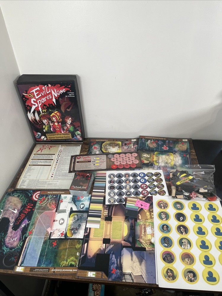 Evil Spares None Rare Kickstarter Cooperative Slasher Survival Horror Board Game