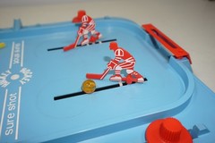 Vintage 1970 Ideal Toy Corp. Sure Shot Hockey Table Top Marble Game