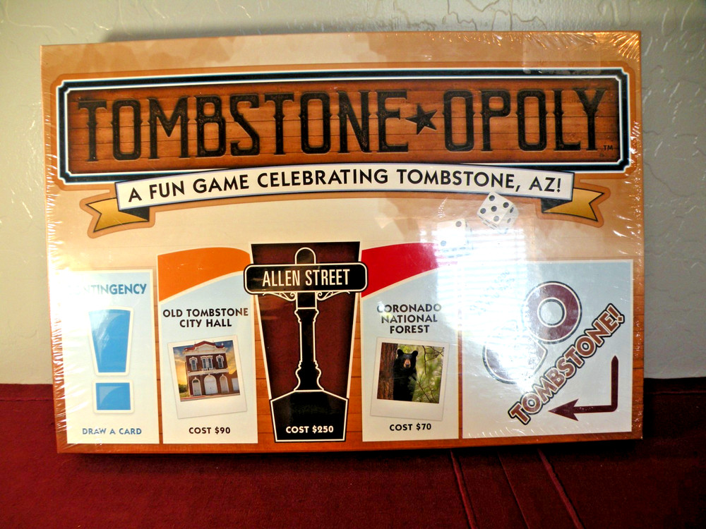 TOMBSTONE OPOLY ARIZONA / MOVIE MONOPOLY LIKE BOARD GAME SEALED
