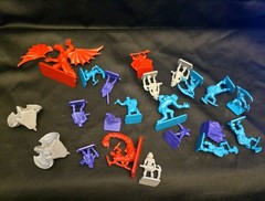 HyperRealitly Dragon Strike Board Game Pieces replacement parts 1993 Map instruc