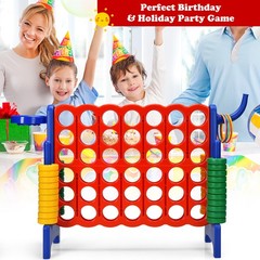 Costway 2.5Ft 4-to-Score Giant Game Set Basketball Hoop Ring Game Outdoor Indoor