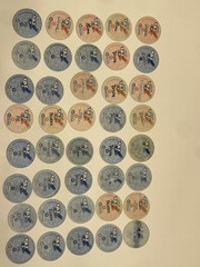 Vintage Set Of “40” LOONEY TUNES HOLOGRAPHIC TAZOS (POGS) /SABRITAS MEXICO 1994