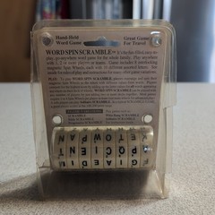 Word Spin Scramble 1995 Hand Held Word Game by Geospace 1 or More Players NEW