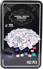 Games Double Twelve Dominoes Set with 91 Dominoes, 10 Trains, Starter Piece, …