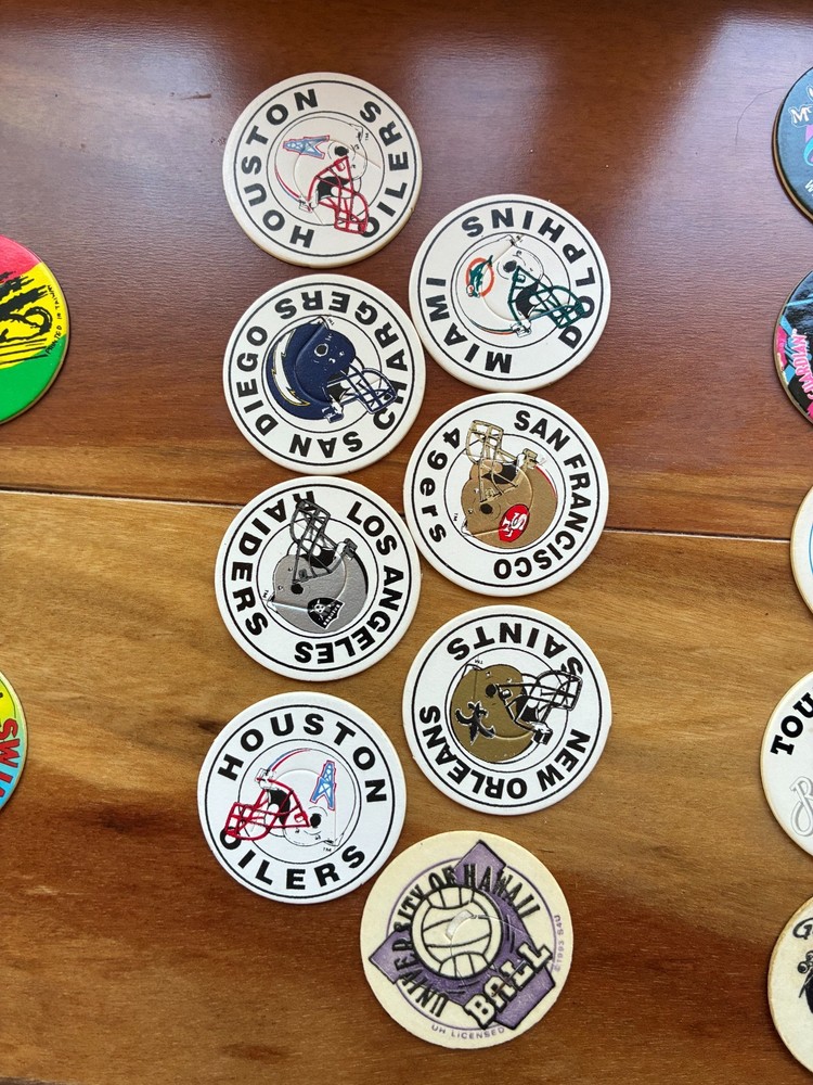 Hawaiian Vintage 90’s Pogs / Milk Covers – Sports Set – 8 Total