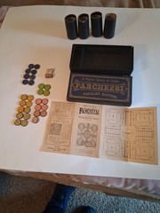 Antique 1929 Parcheesi Game in Box Popular Edition of India Directions Included