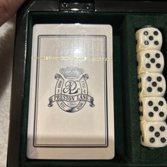 Chester Luxury Game Box – Wooden Playing Card & Dice Set with Velvet Lining –…