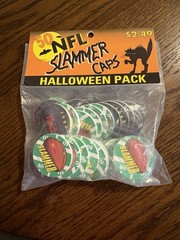 Vintage 1993 NFL Slammer Caps Halloween Pack 50 New Pogs
