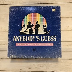 Vintage 1990 Anybody’s Guess Board Game Golden 4255 Clue Trivia Game Complete