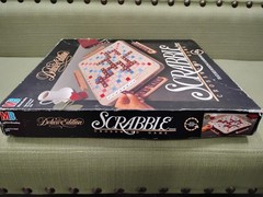 1989 Scrabble Deluxe Edition 100% COMPLETE Rotating Turntable Board Game
