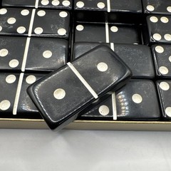 Puremco Tournament Super Thick Black Dominoes (28) 1/2” Large Face