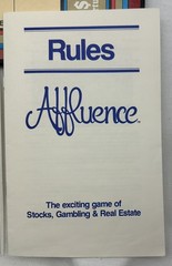 1986 Affluence Game Real Estate Game Complete in Very Good Condition FREE SHIP