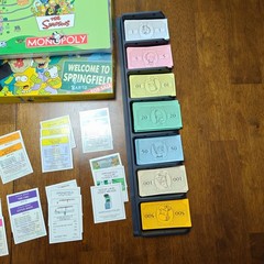 The Simpsons Monopoly Board Game W/ All 6 Pewter Tokens | Fully Complete In Box