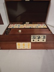 Cardinal Vintage Rummy-O Rummikub Game with Faux Leather Carrying Case Good Cond