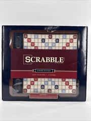 Scrabble Luxury Edition Rotating Wooden Board Game Winning Solutions – Brand New