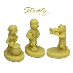 BEIGE Stoats 8pcs | Everdell Mistwood Expansion Unofficial Upgrade, Frog, Rabbit